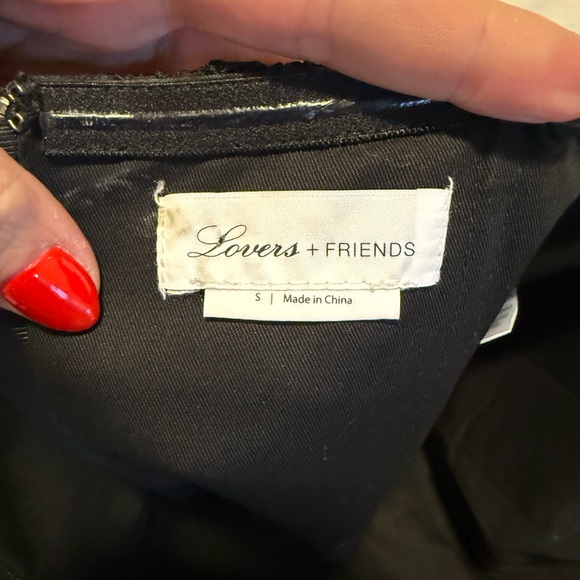 Lovers + Friends Antoinette Lace Strapless Top with Black Bow Tie Small - Picture 8 of 9